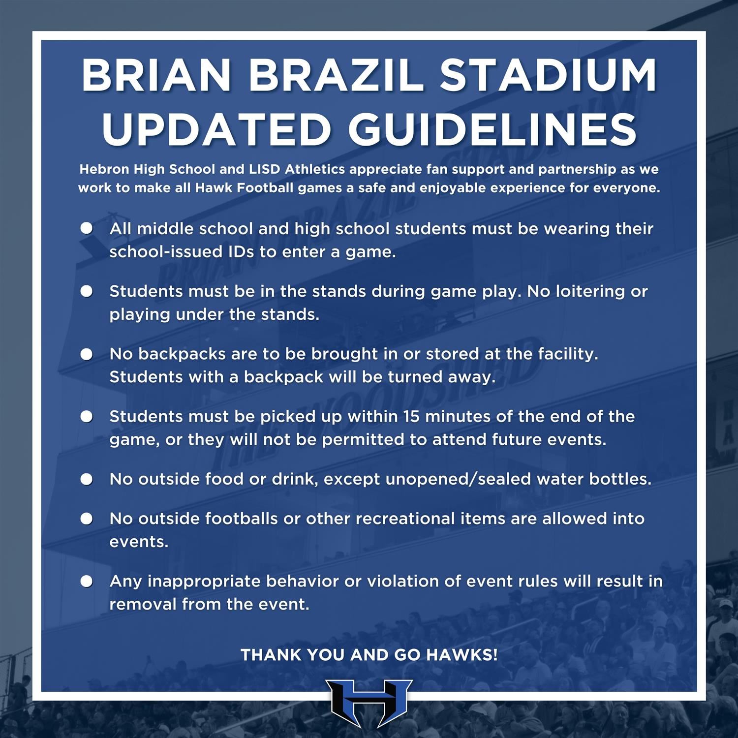Stadium Guidelines